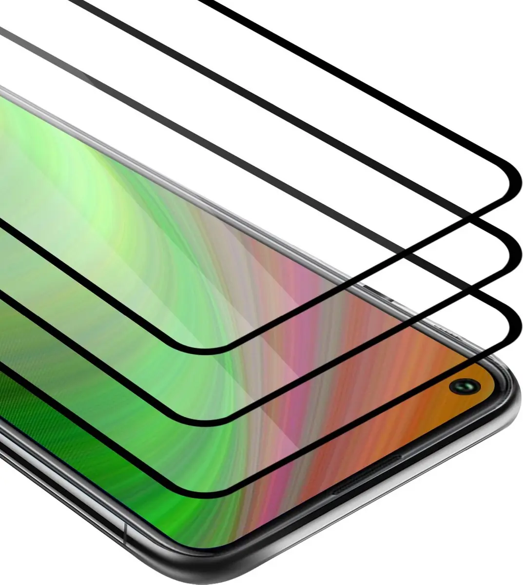 Cadorabo 3x Screenprotector geschikt voor Oppo A53 Volledig scherm pantserfolie