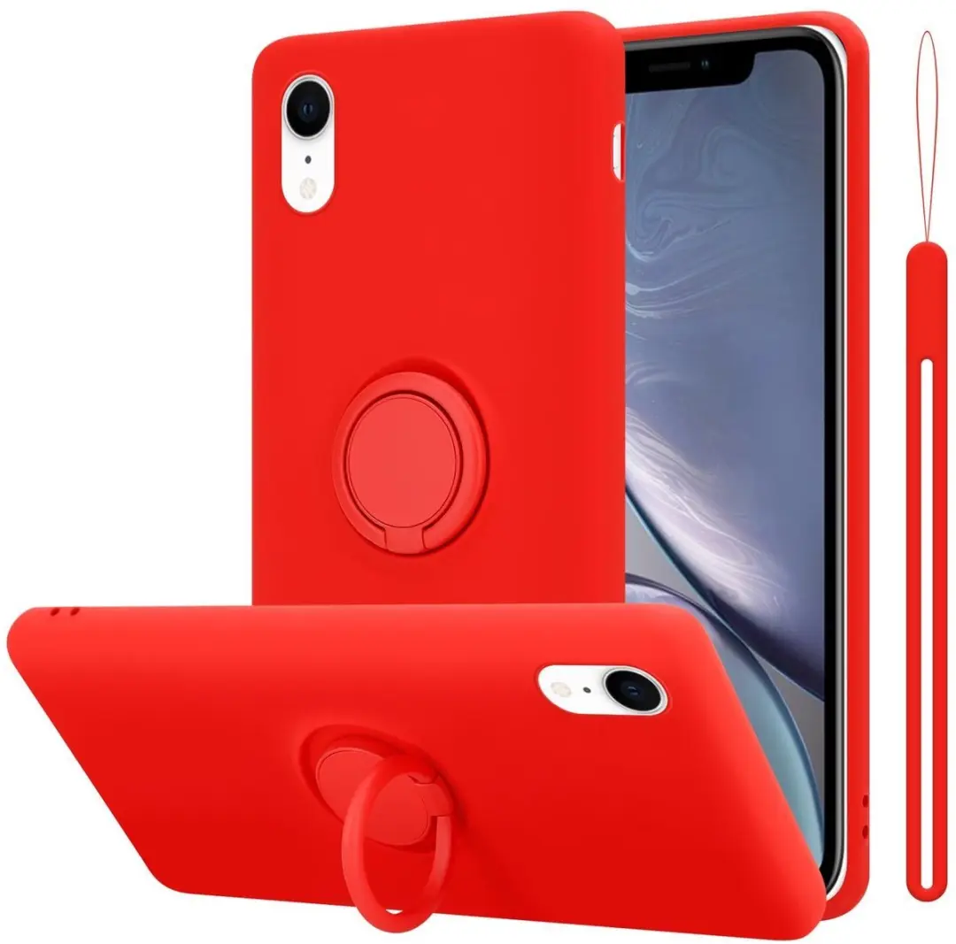 Cadorabo Hoesje geschikt voor Apple iPhone XR in LIQUID ROOD