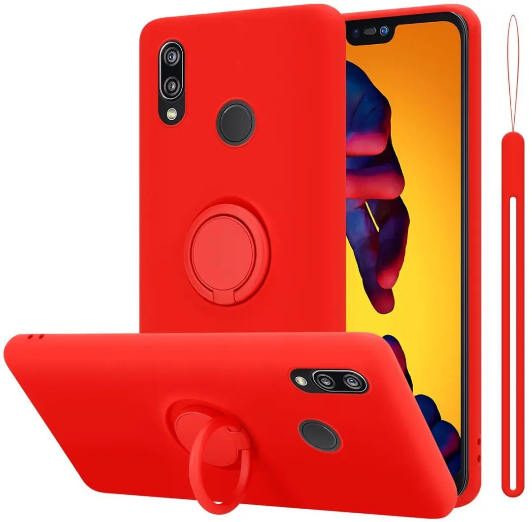 Cadorabo Hoesje geschikt voor Huawei P20 LITE 2018 / NOVA 3E in LIQUID ROOD