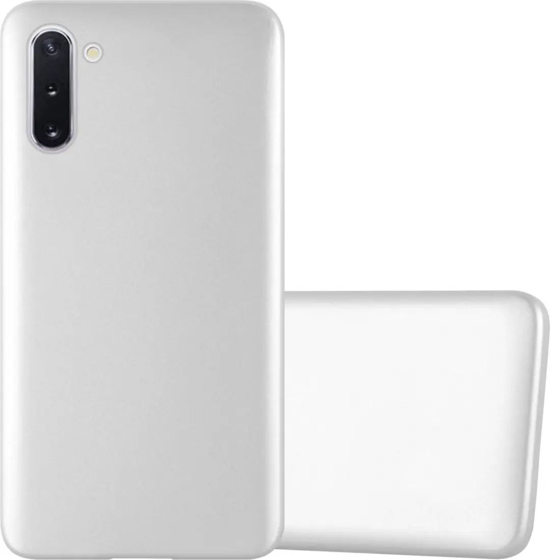 Cadorabo Hoesje geschikt voor Samsung Galaxy NOTE 10 in METALLIC ZILVER