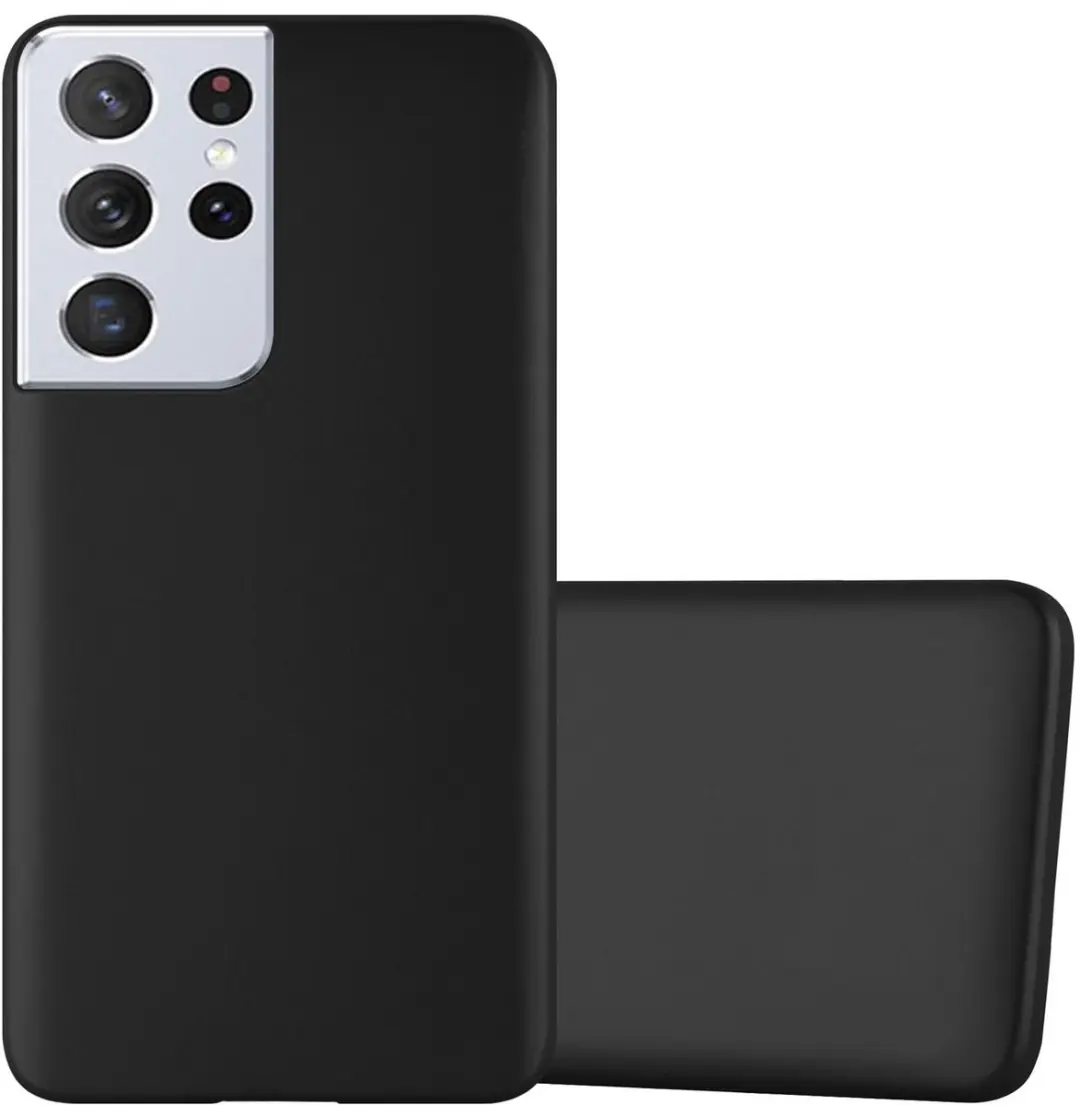Cadorabo Hoesje geschikt voor Samsung Galaxy S21 ULTRA in METALLIC ZWART