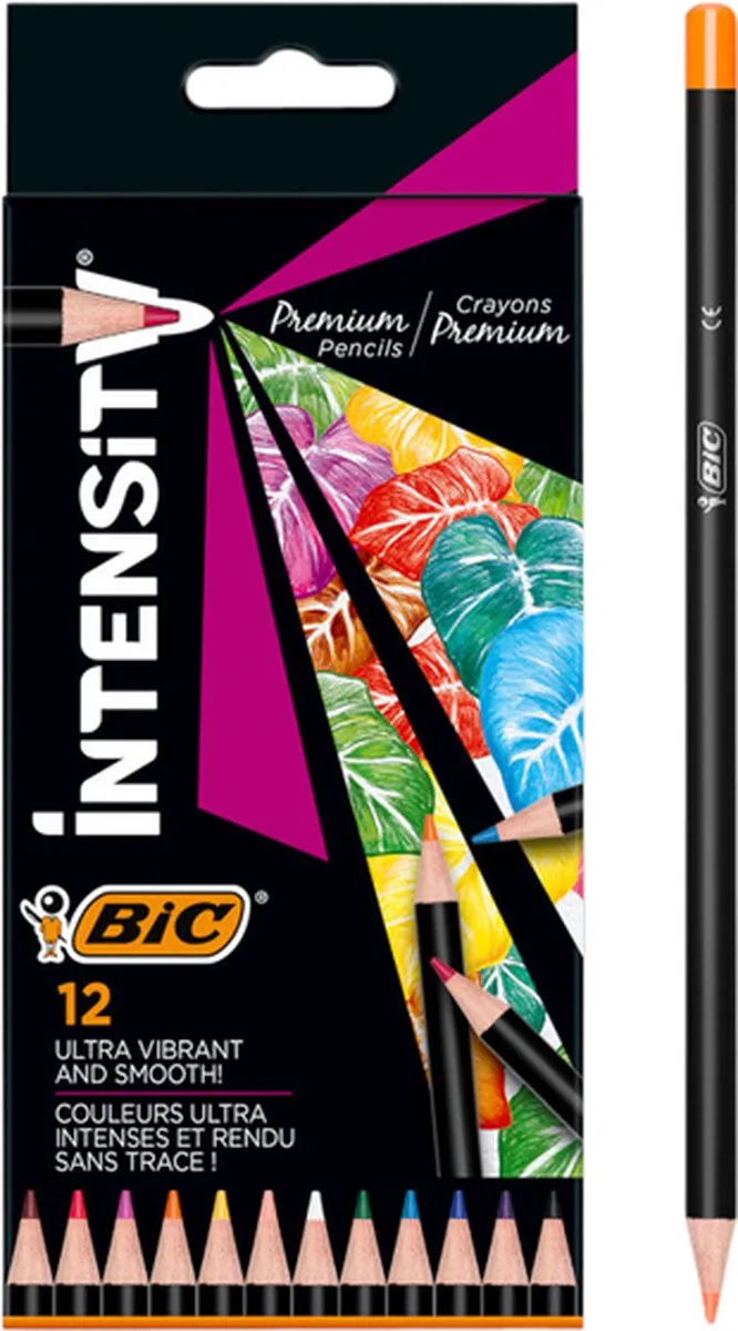 Bic Intensity Premium Kleurpotloden - 12 Stuks Assorti - afbeelding 3 van 4