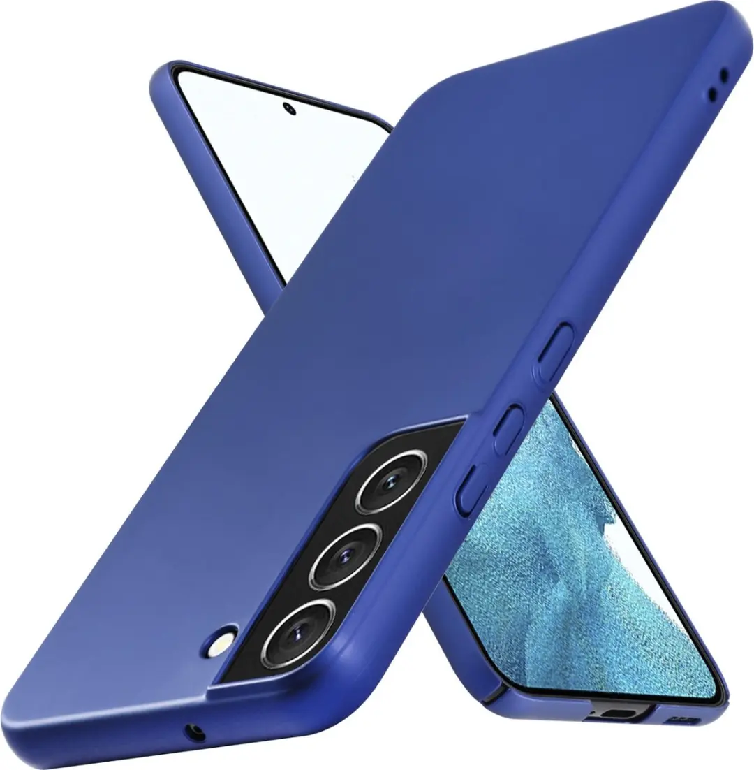 Cadorabo Hoesje geschikt voor Samsung Galaxy S22 PLUS in METAAL BLAUW