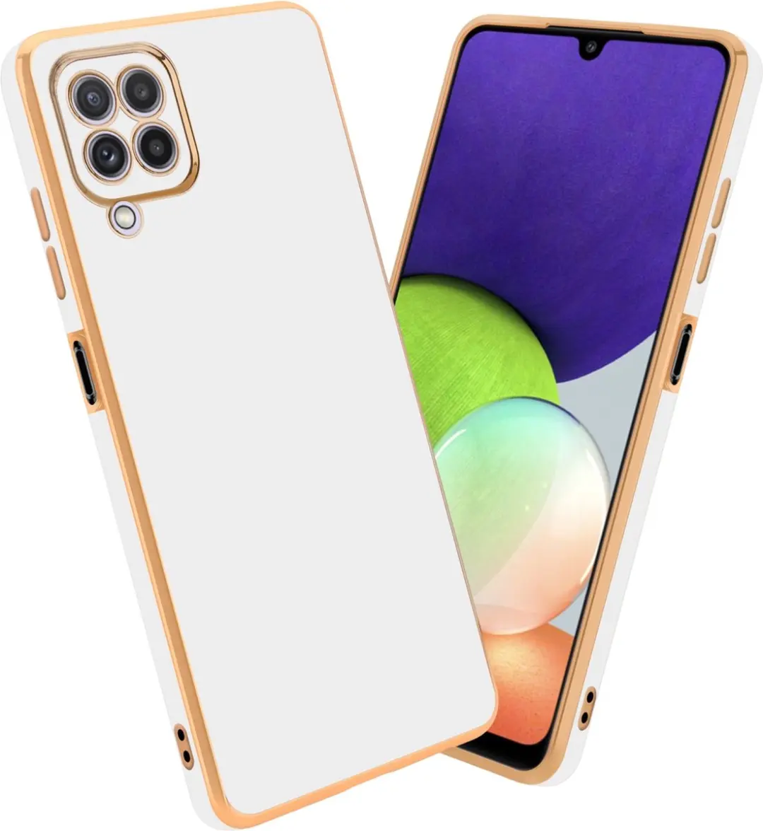 Cadorabo Hoesje geschikt voor Samsung Galaxy M22 / M32 4G in Glossy Wit
