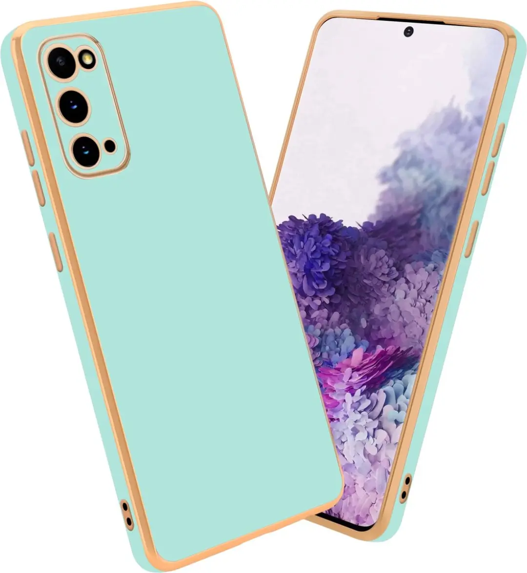 Cadorabo Hoesje geschikt voor Samsung Galaxy S20 in Glossy Mintgroen