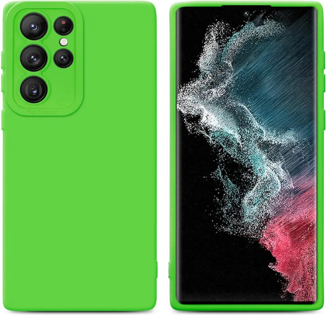 Cadorabo Hoesje geschikt voor Samsung Galaxy S22 ULTRA in FLUID GROEN
