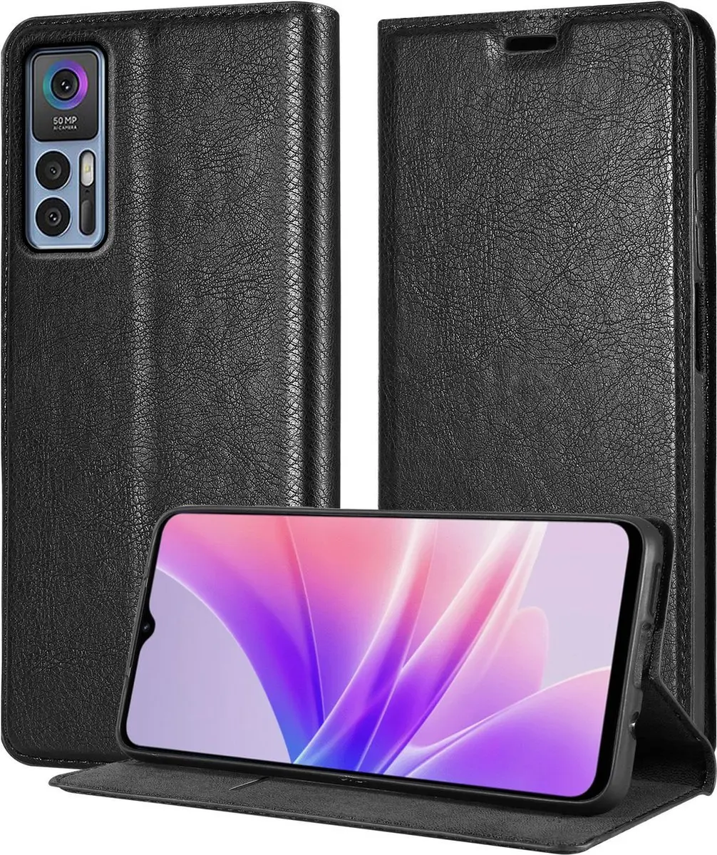 Cadorabo Hoesje geschikt voor TCL 30 (4G / 5G) / 30+ in ZWARTE NACHT