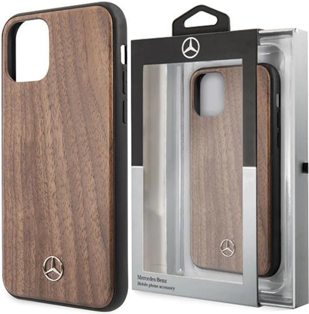 Mercedes-Benz iPhone 11 Pro Max Hoesje Lichtbruin Houtlook - afbeelding 2 van 6