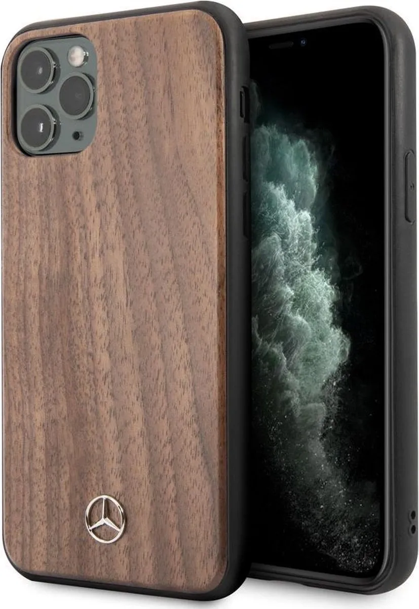 Mercedes-Benz iPhone 11 Pro Max Hoesje Lichtbruin Houtlook