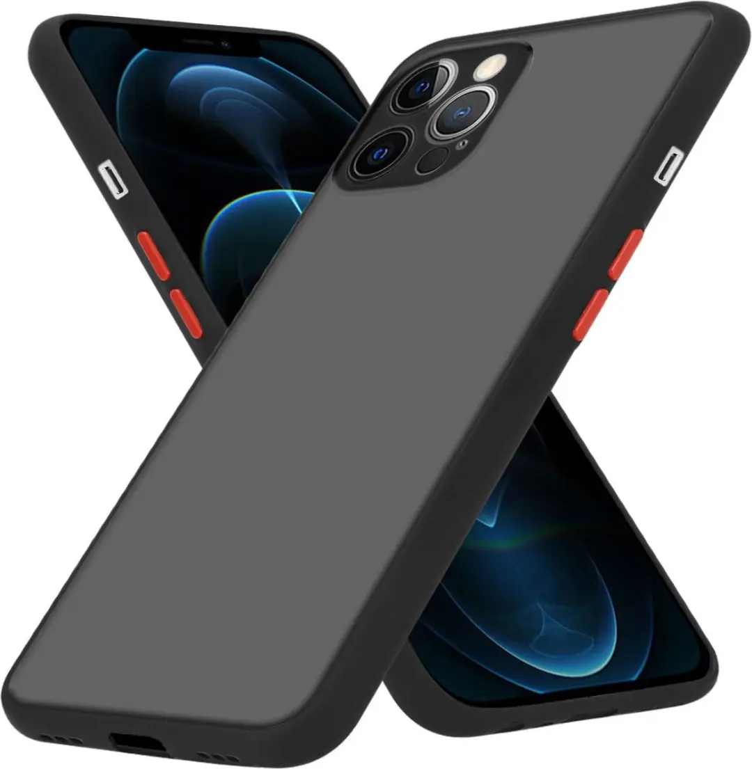Cadorabo Hoesje geschikt voor Apple iPhone 12 PRO in MATT ZWART