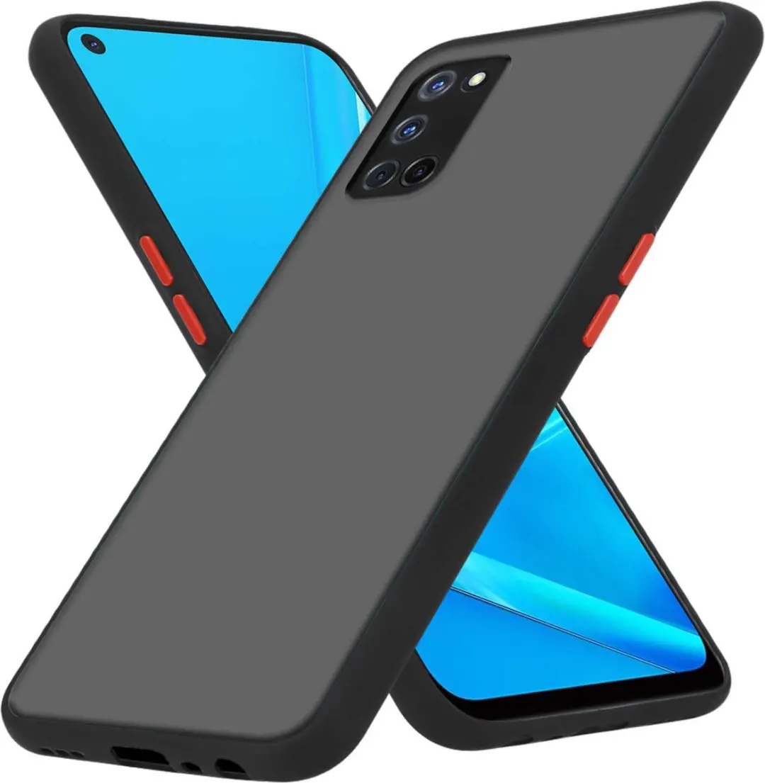 Cadorabo Hoesje geschikt voor Oppo A92 in MATT ZWART