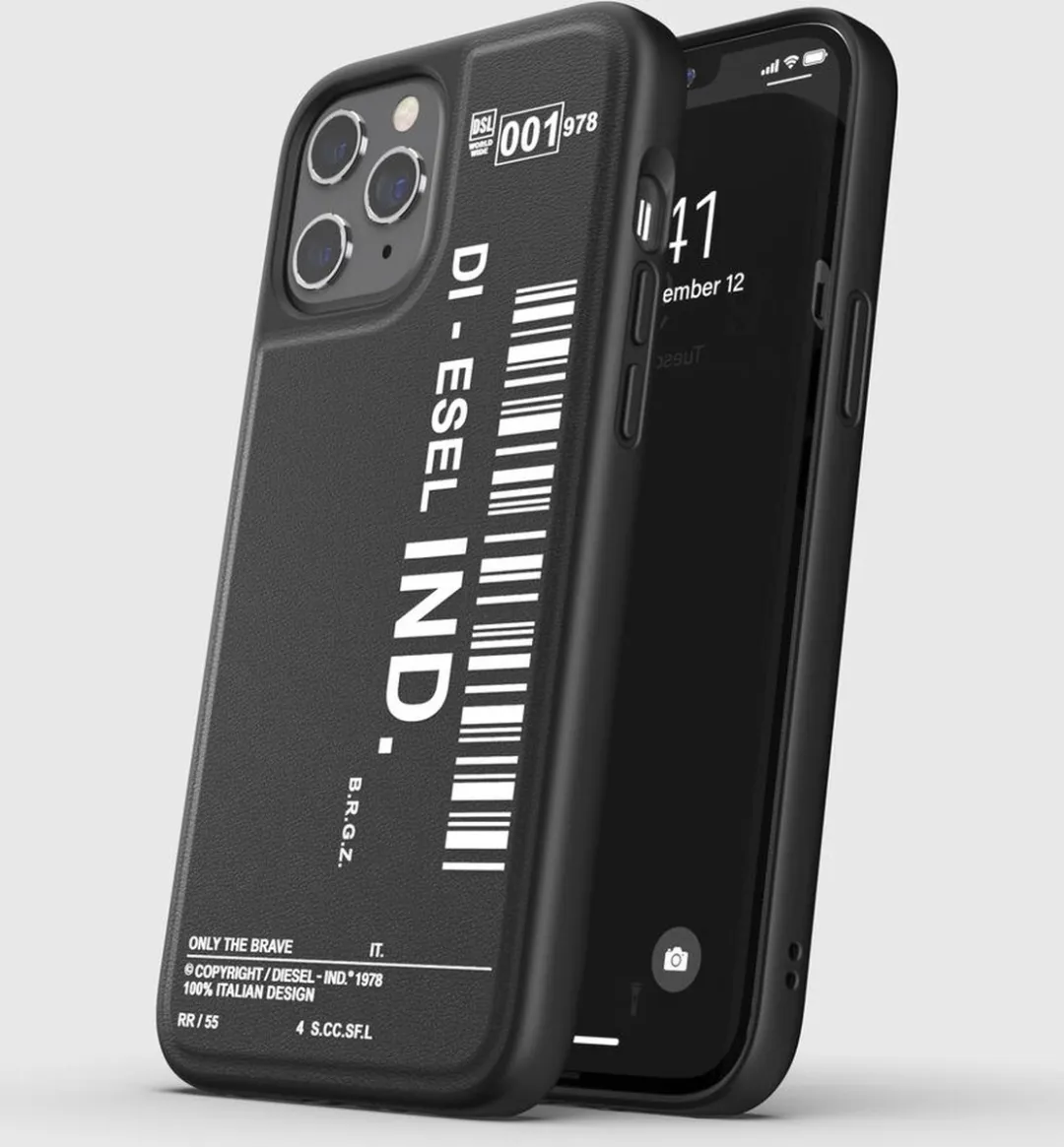 Diesel Moulded Case Core Graphic iPhone 12 Pro Max - Zwart - afbeelding 5 van 6