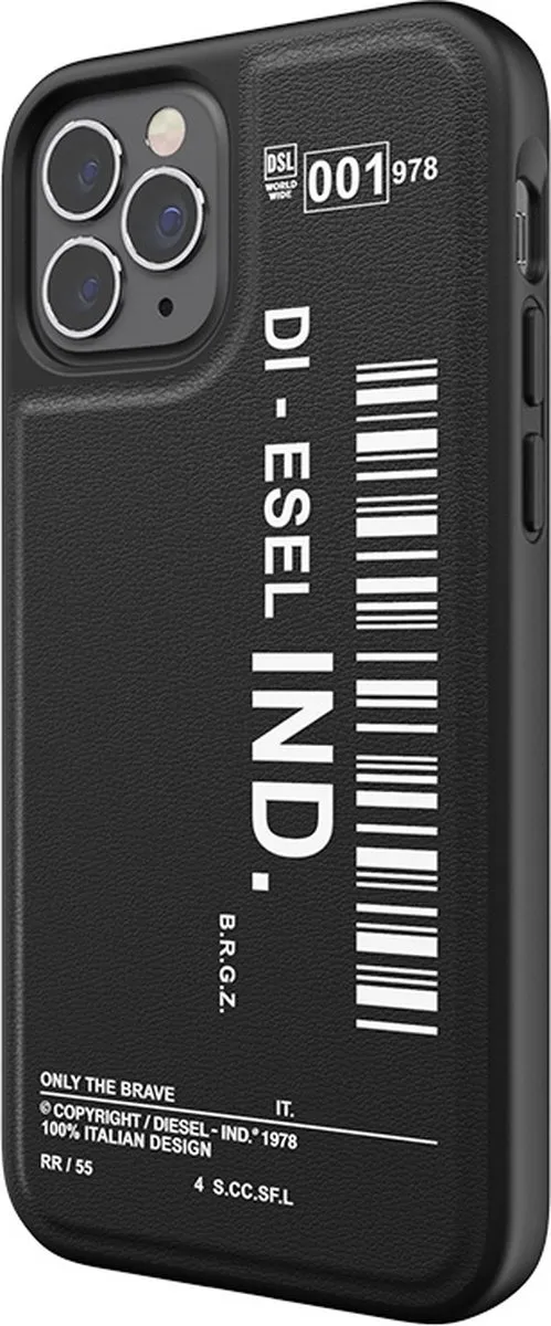 Diesel Moulded Case Core Graphic iPhone 12 Pro Max - Zwart - afbeelding 4 van 6