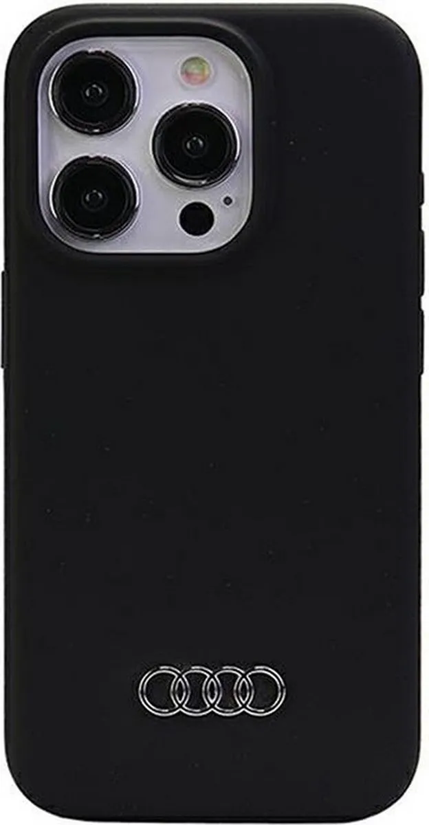 Audi Silicone Hoes iPhone 15 Pro Max - Zwart