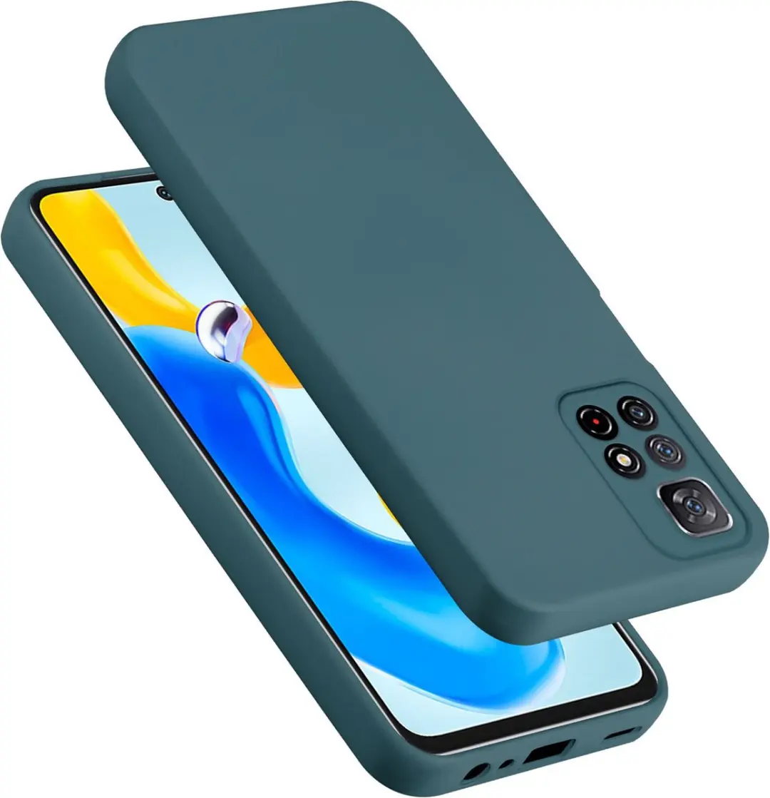Cadorabo Hoesje geschikt voor Redmi Note 11s 5G in LIQUID GROEN