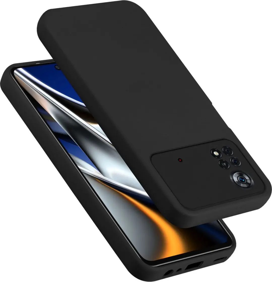 Cadorabo Hoesje geschikt voor Xiaomi Poco X4 Pro in LIQUID ZWART