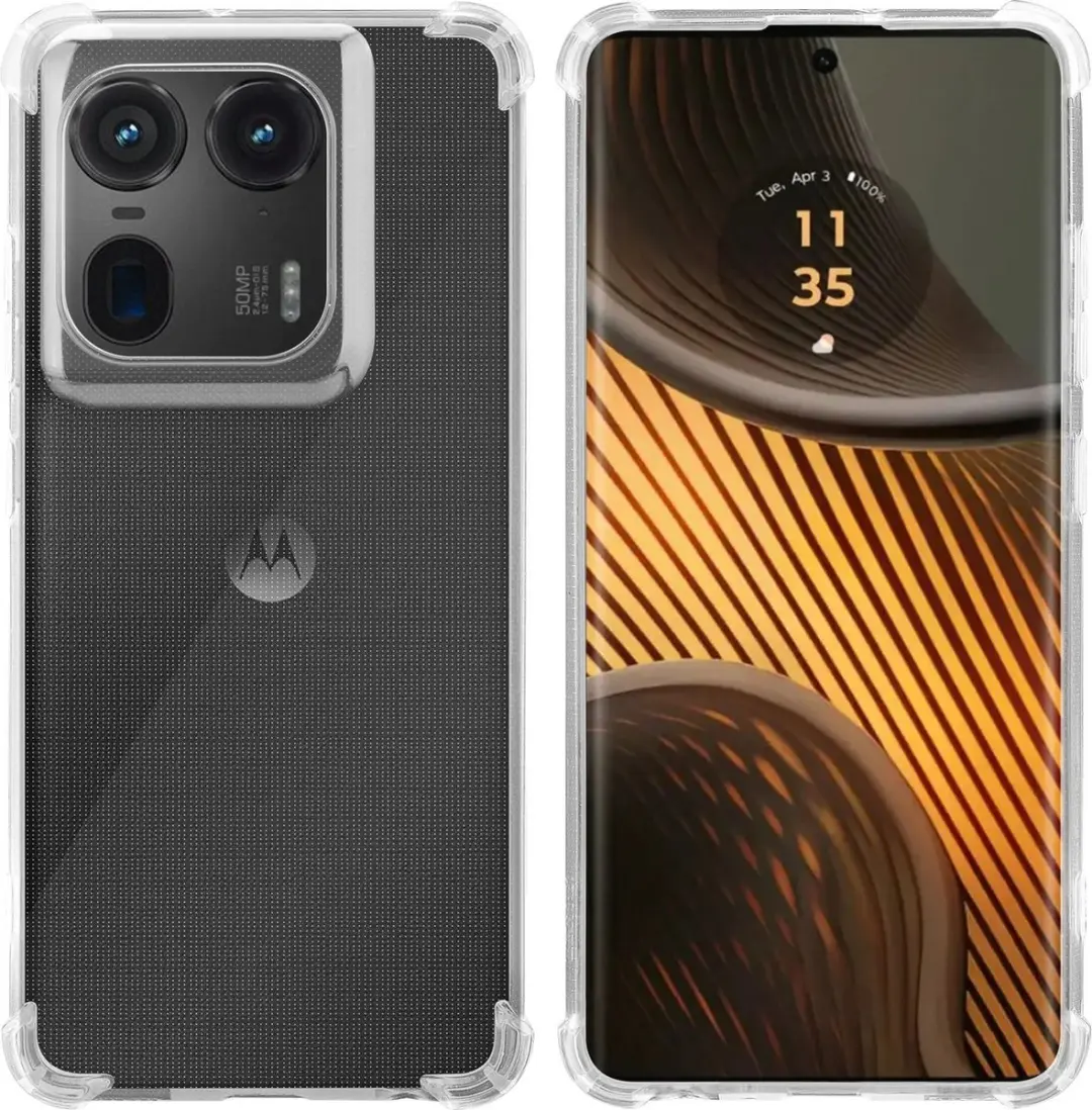 Cadorabo Hoesje geschikt voor Motorola Moto Edge 50 Ultra in VOLLEDIG TRANSPARAN