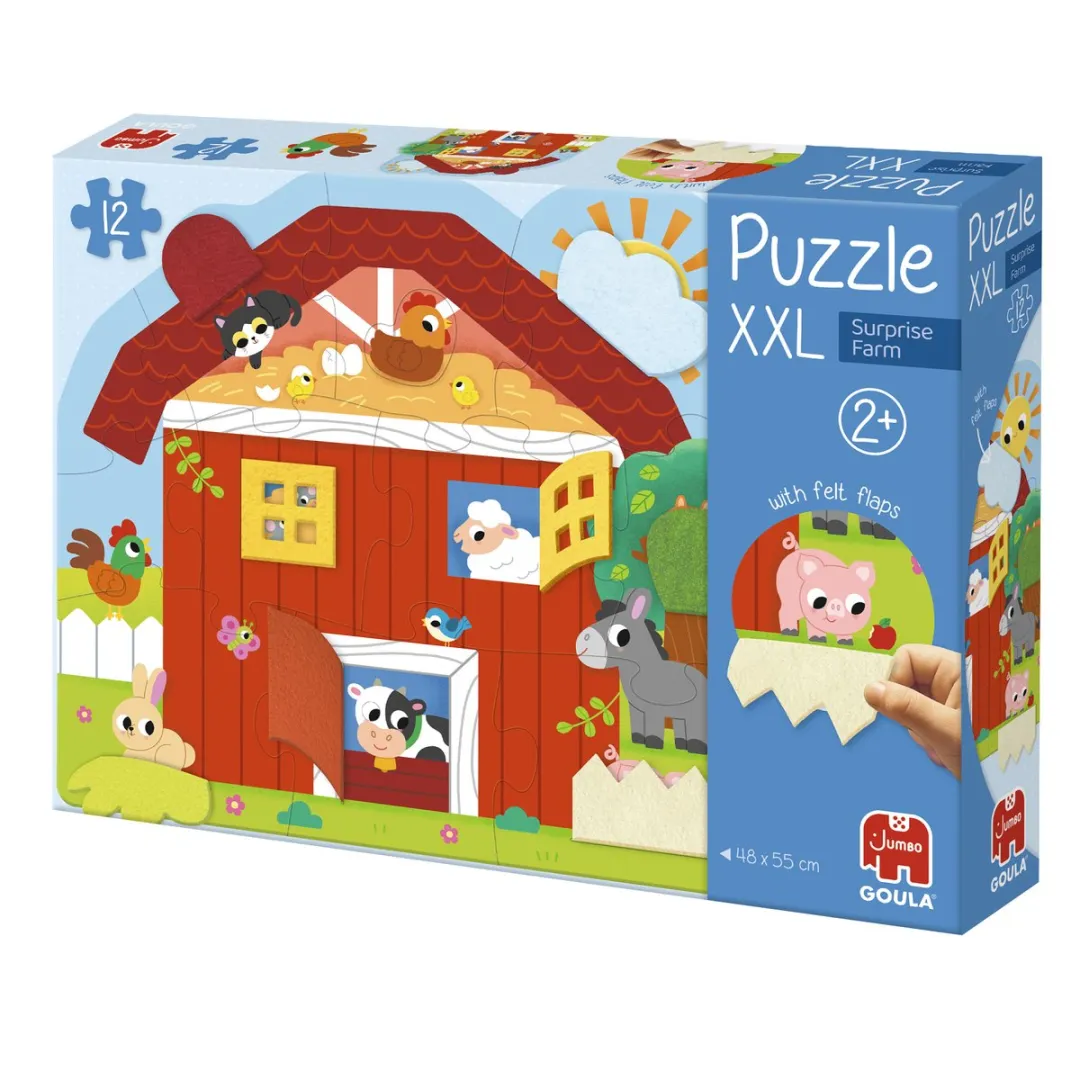 Jumbo Goula Puzzel XXL Surprise Farm - 12 Stuks