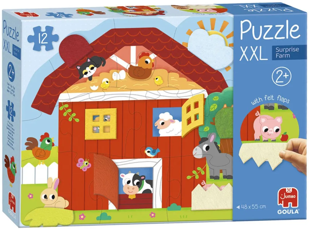 Jumbo Goula Puzzel XXL Surprise Farm - 12 Stuks - afbeelding 6 van 6
