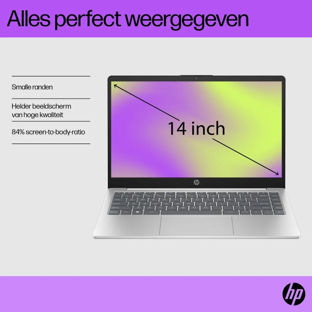 HP Laptop 23C1 R7-7730U - 16GB/512GB 14" Full HD - Zilver