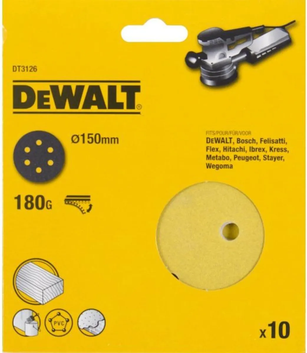 DeWalt DT3126 P180 Schuurschijf 150mm