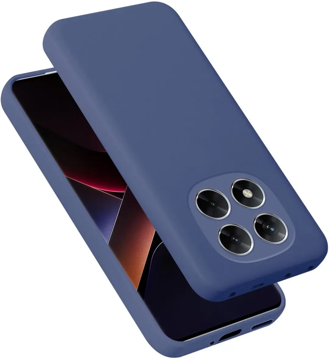 Cadorabo Hoesje geschikt voor Xiaomi Poco X7 Case in Liquid Blauw Beschermhoes g