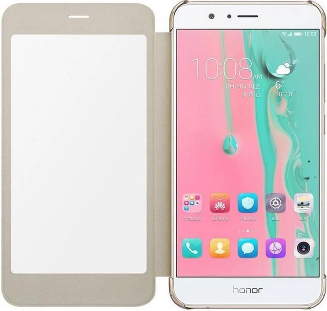 Huawei S-View Book Cover Honor 8 Pro - Goud