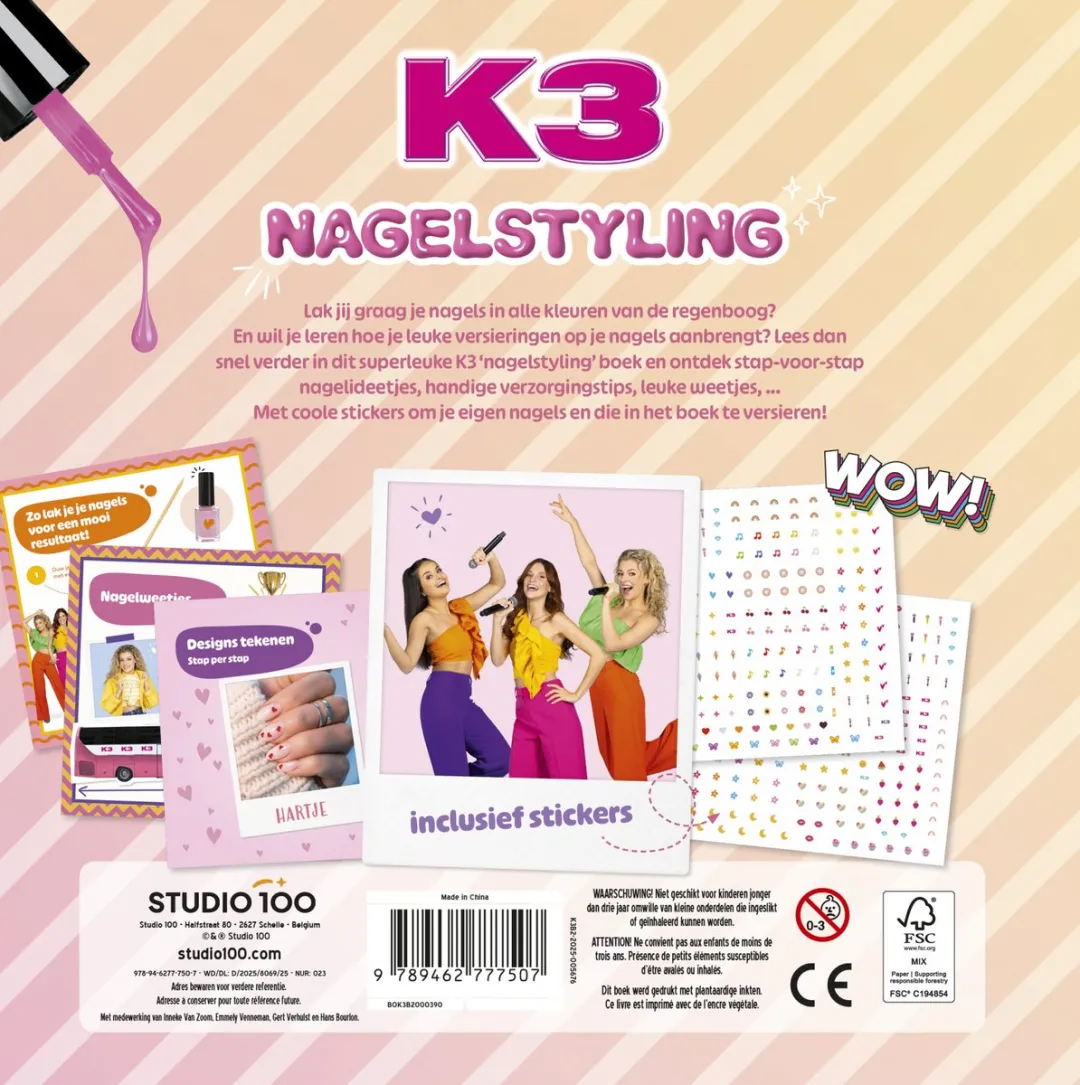 Studio 100 K3 Nageldesign Doeboek FSC Mix