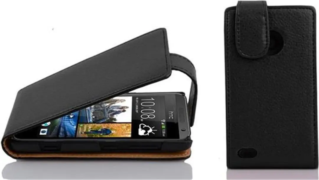 Cadorabo Hoesje geschikt voor HTC Desire 300 in ZWARTE OXIDE