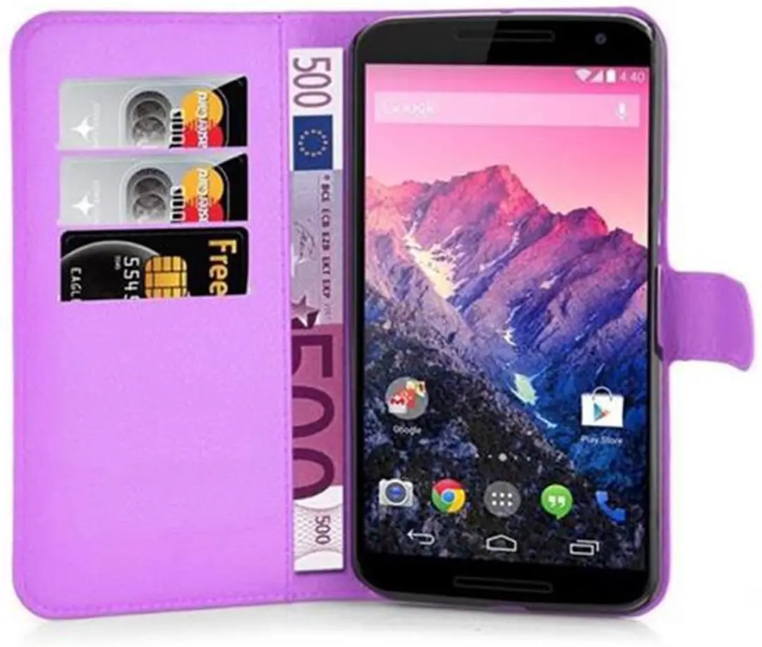 Cadorabo Hoesje geschikt voor Motorola Google NEXUS 6 in MANGAAN PAARS
