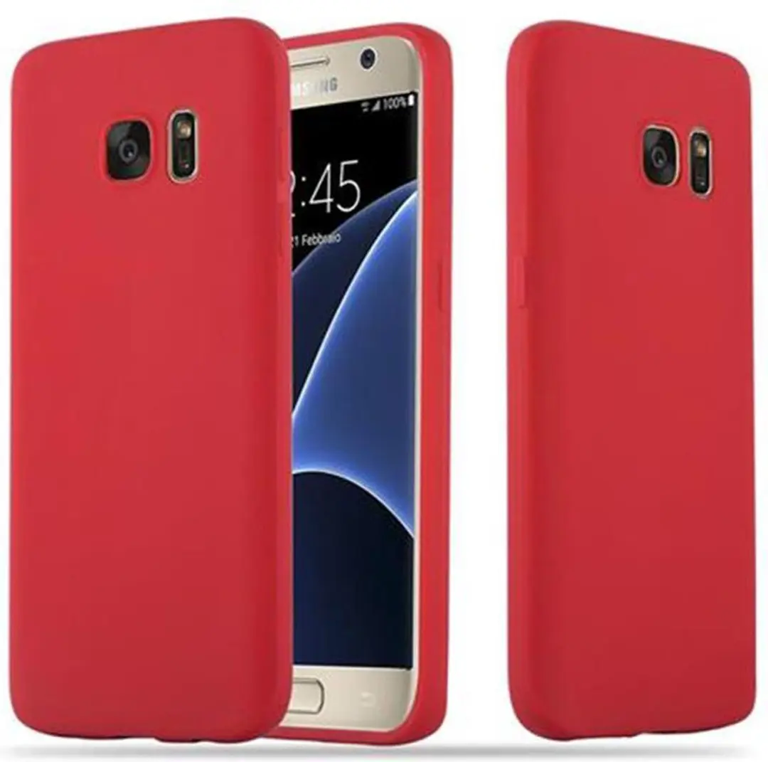 Cadorabo Hoesje geschikt voor Samsung Galaxy S7 in CANDY ROOD
