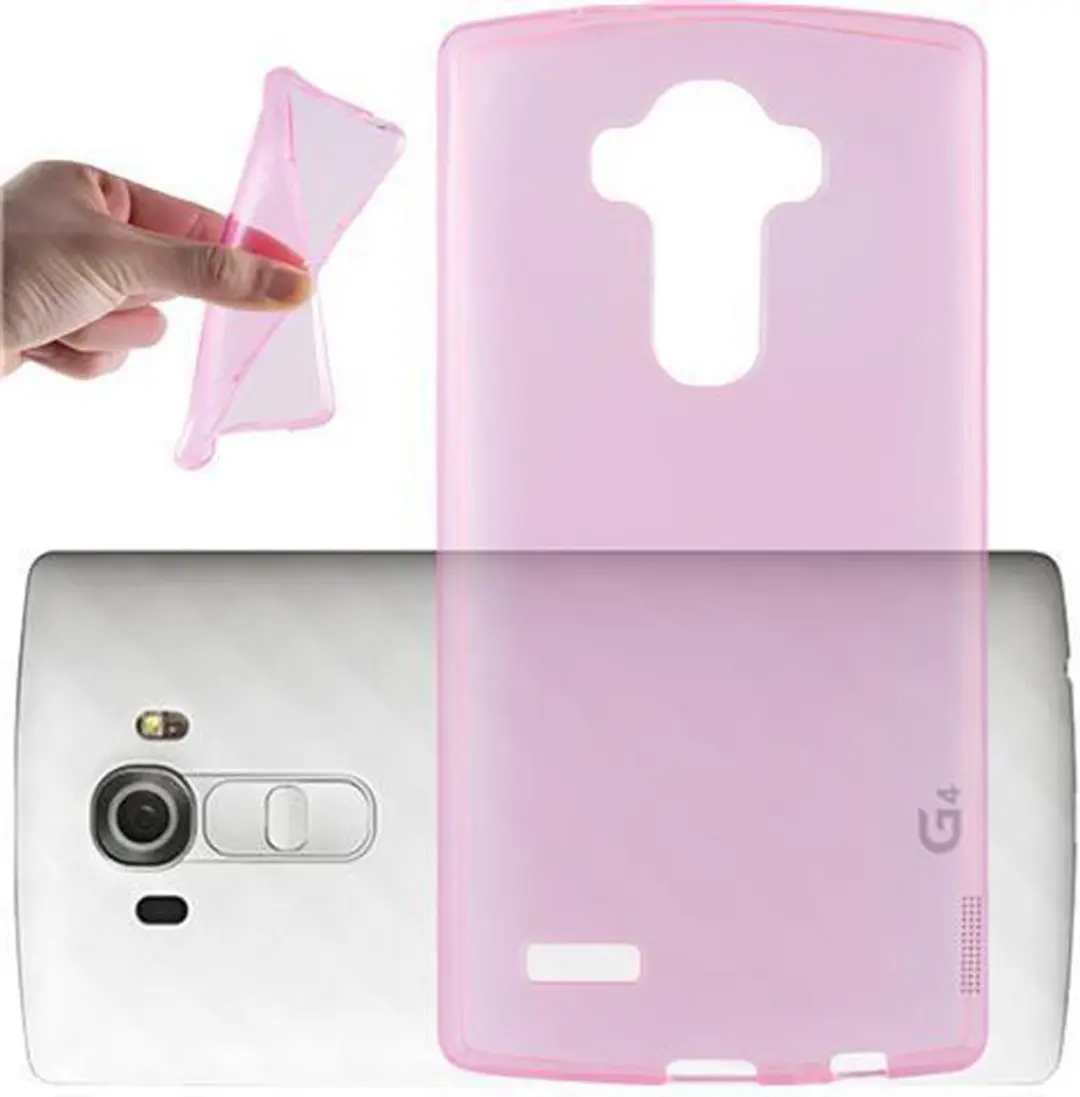 Cadorabo Hoesje geschikt voor LG G4 PRO in TRANSPARANT ROZE