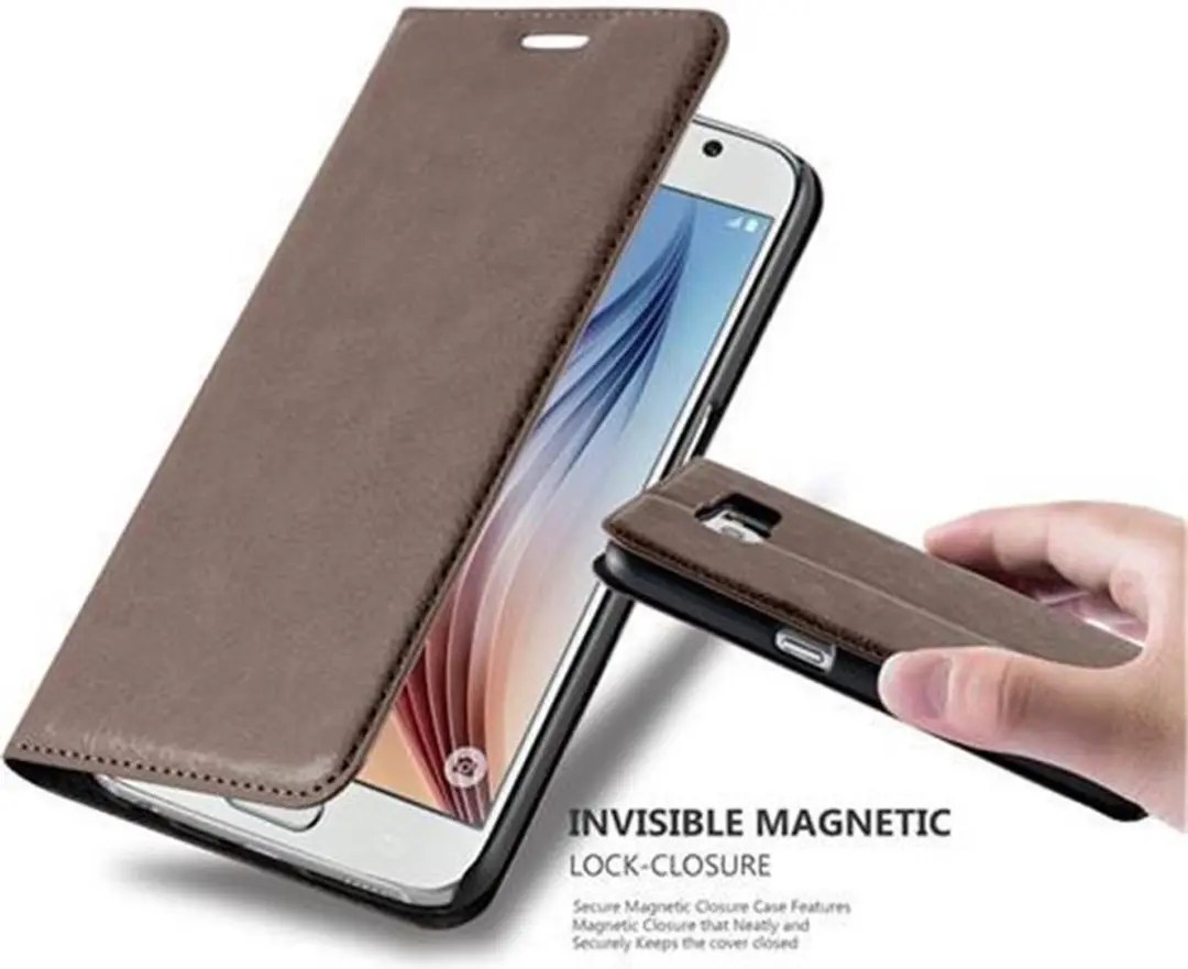 Cadorabo Hoesje geschikt voor Samsung Galaxy S6 in KOFFIE BRUIN