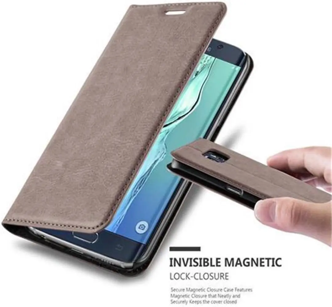 Cadorabo Hoesje geschikt voor Samsung Galaxy S6 EDGE in KOFFIE BRUIN