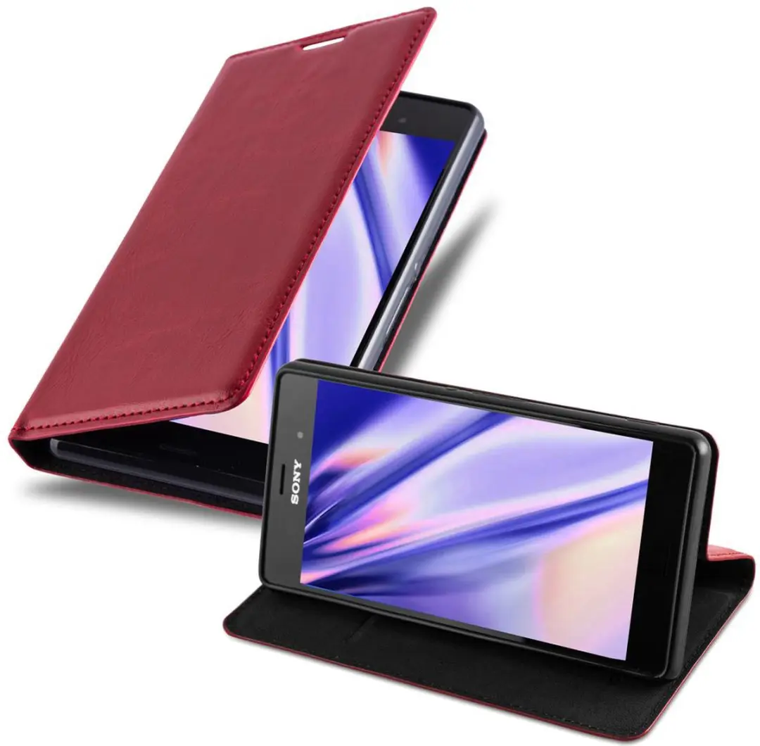Cadorabo Hoesje geschikt voor Sony Xperia Z3 in APPEL ROOD