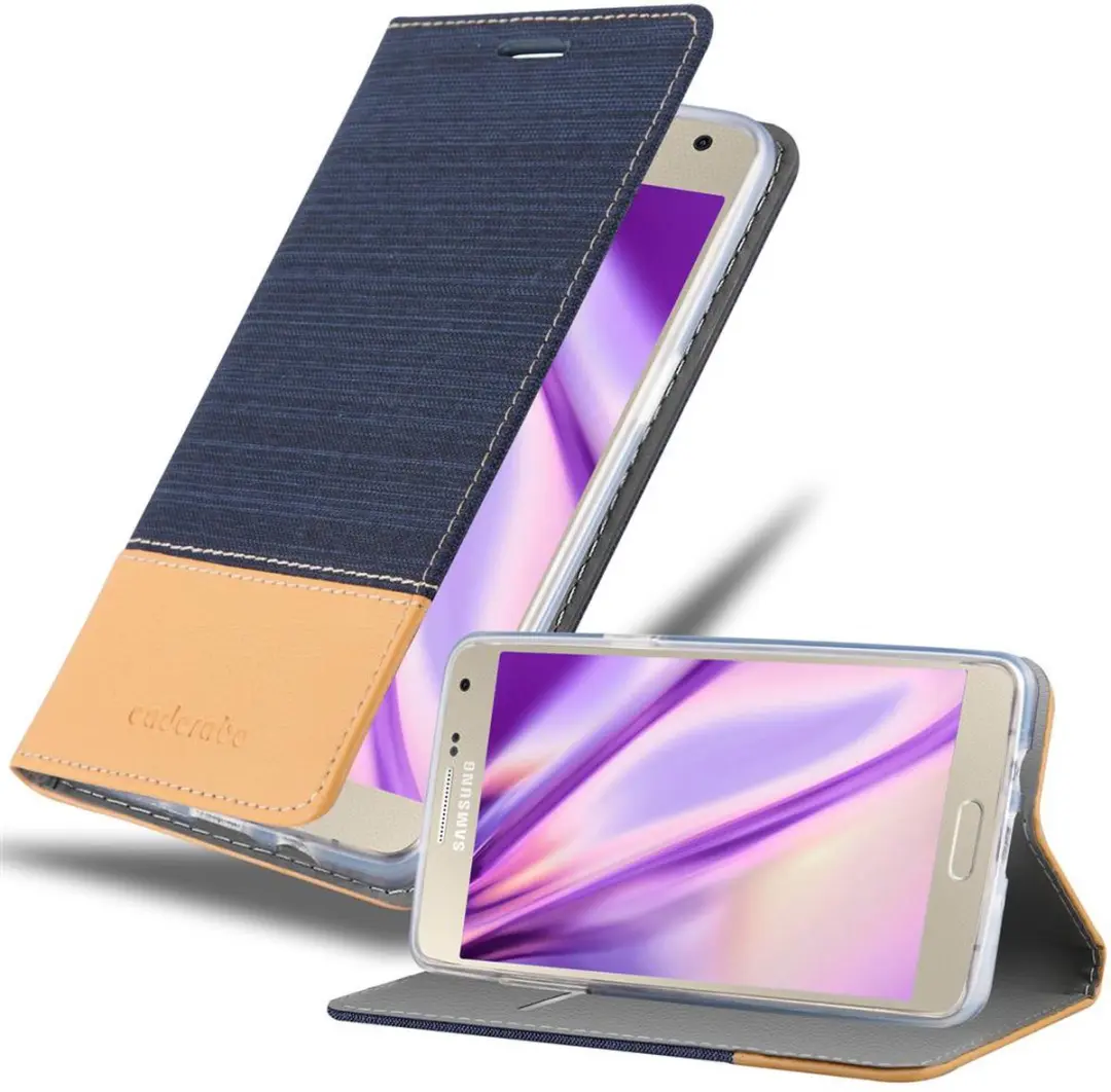 Cadorabo Hoesje geschikt voor Samsung Galaxy A5 2015 in DONKERBLAUW BRUIN