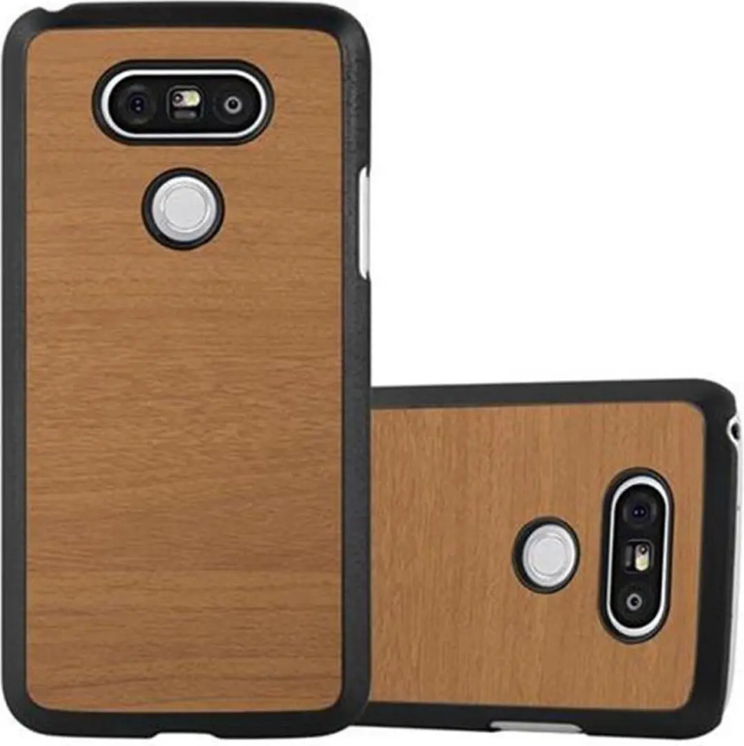 Cadorabo Hoesje geschikt voor LG G5 in WOODY BRUIN