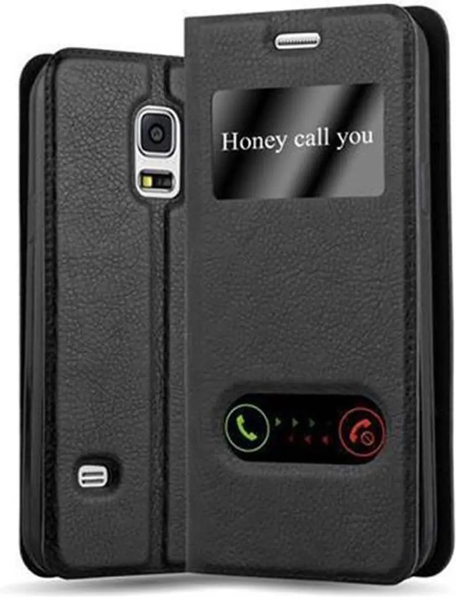 Cadorabo Hoesje geschikt voor Samsung Galaxy S5 / S5 NEO in KOMEET ZWART