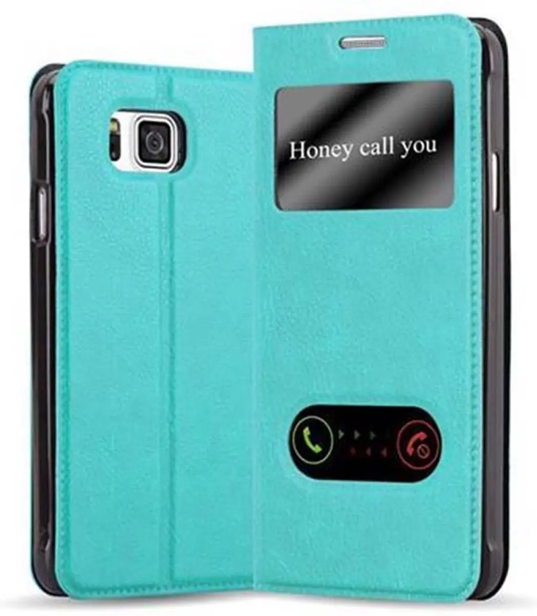 Cadorabo Hoesje geschikt voor Samsung Galaxy ALPHA in MUNT TURKOOIS