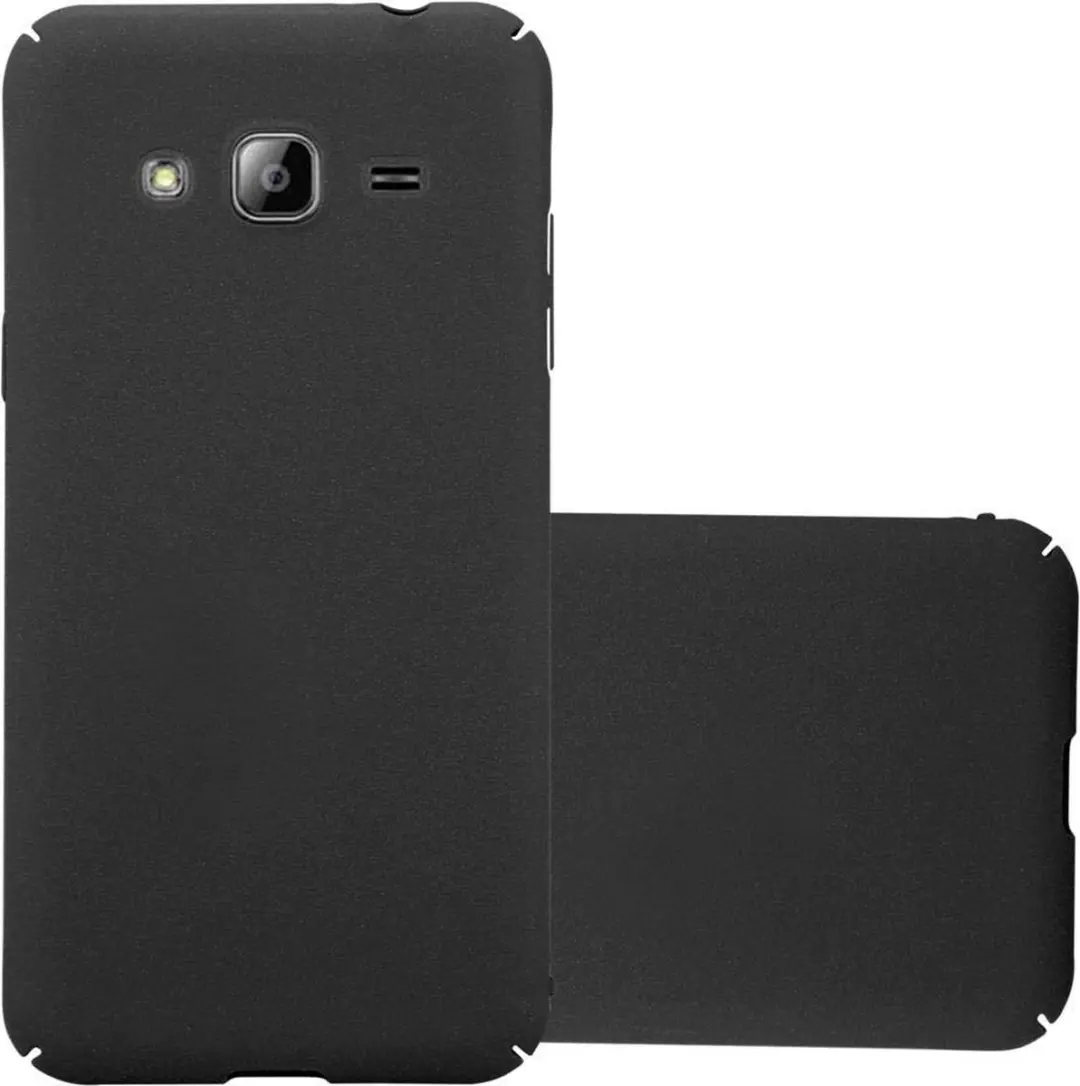 Cadorabo Hoesje geschikt voor Samsung Galaxy J3 2017 in FROSTY ZWART