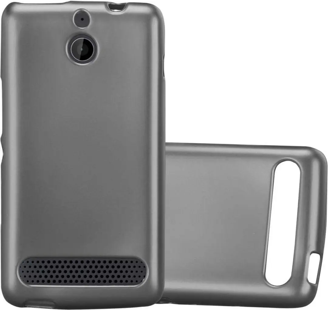 Cadorabo Hoesje geschikt voor Sony Xperia E1 in METALLIC GRIJS