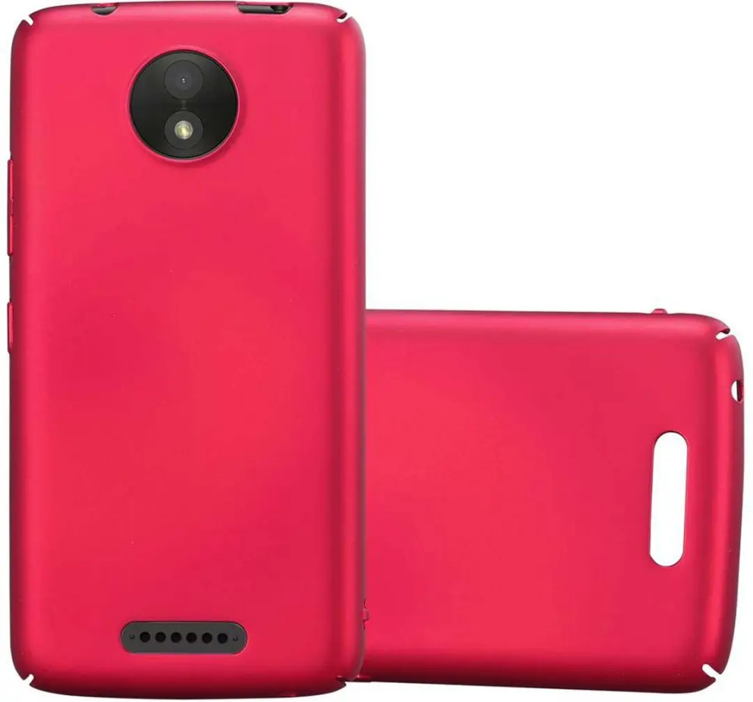 Cadorabo Hoesje geschikt voor Motorola MOTO C in METAAL ROOD