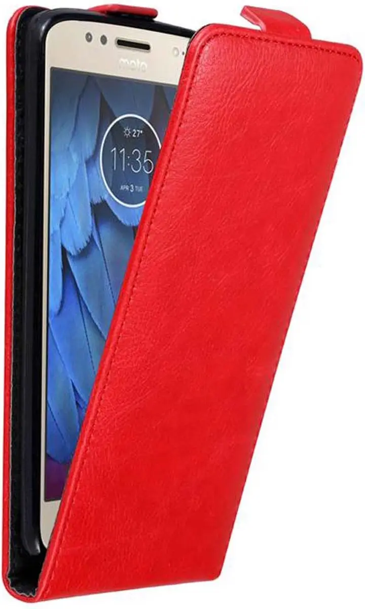 Cadorabo Hoesje geschikt voor Motorola MOTO G5S in APPEL ROOD