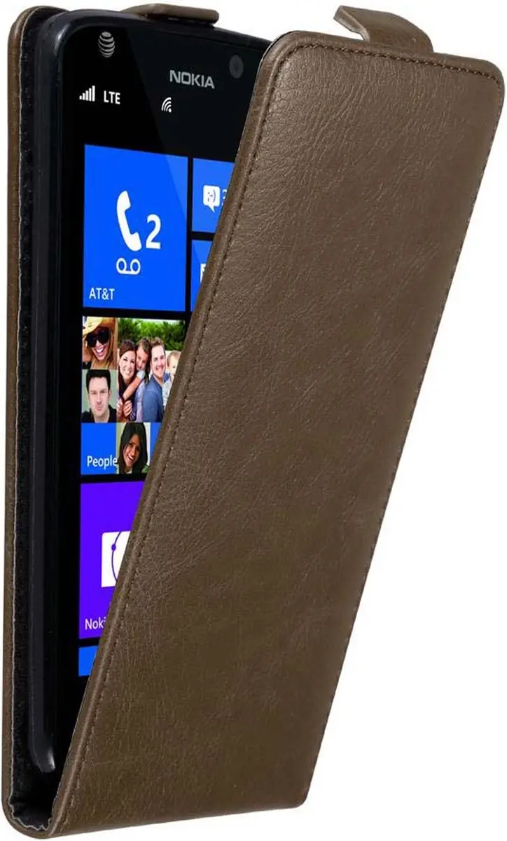 Cadorabo Hoesje geschikt voor Nokia Lumia 925 in KOFFIE BRUIN