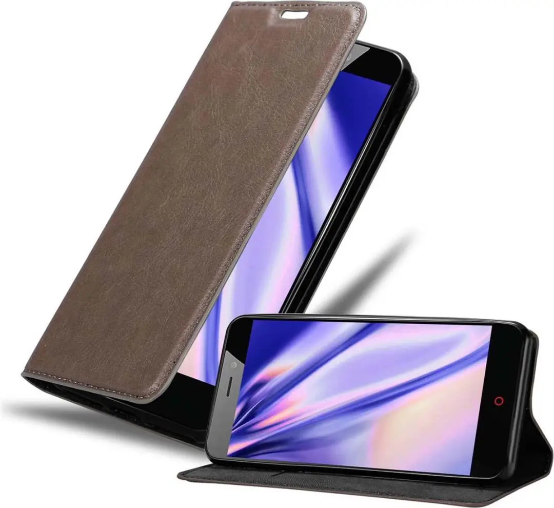 Cadorabo Hoesje geschikt voor ZTE Nubia N1 in KOFFIE BRUIN - Beschermhoes met magnetische sluiting, standfunctie en kaartvakje Book Case Cover Etui