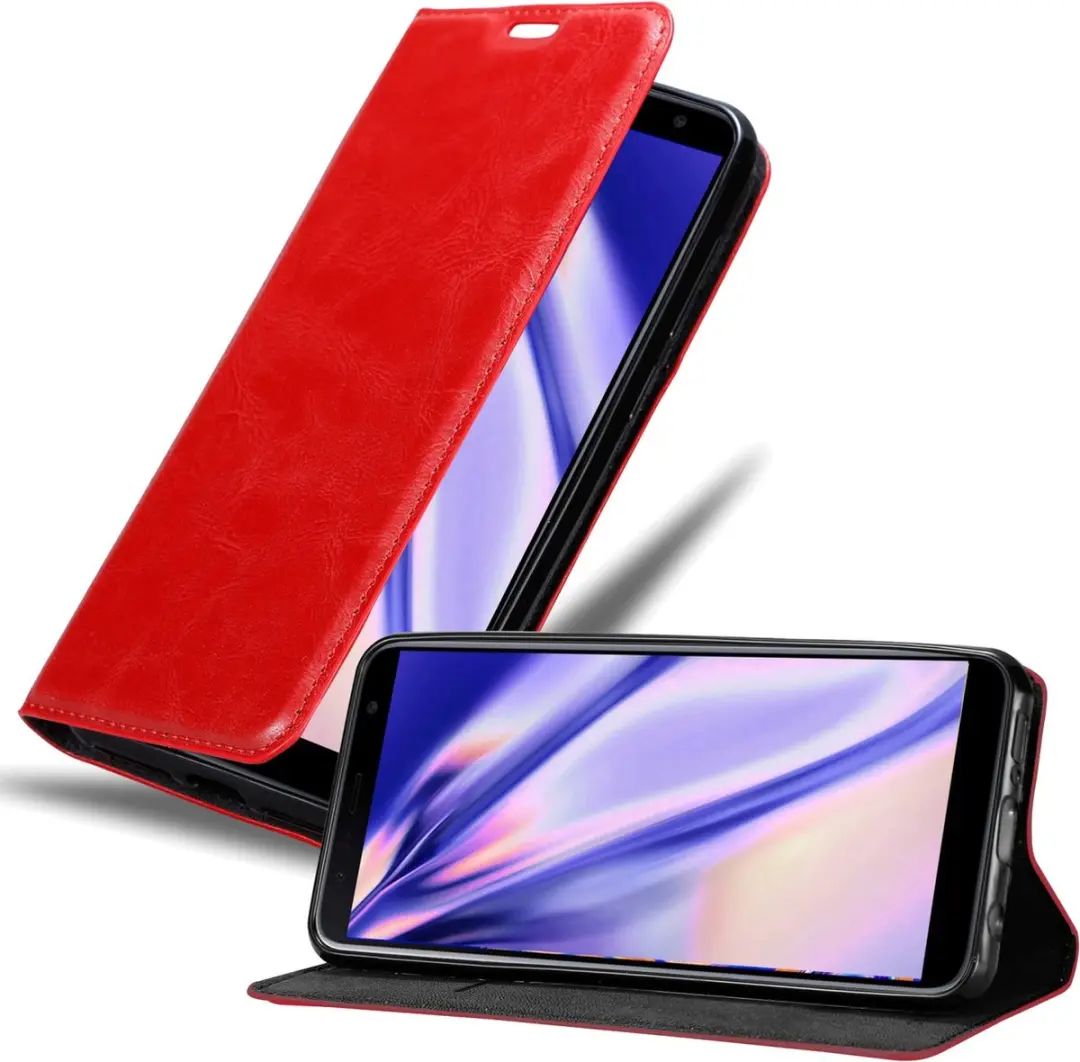 Cadorabo Hoesje geschikt voor Samsung Galaxy J6 PLUS in APPEL ROOD