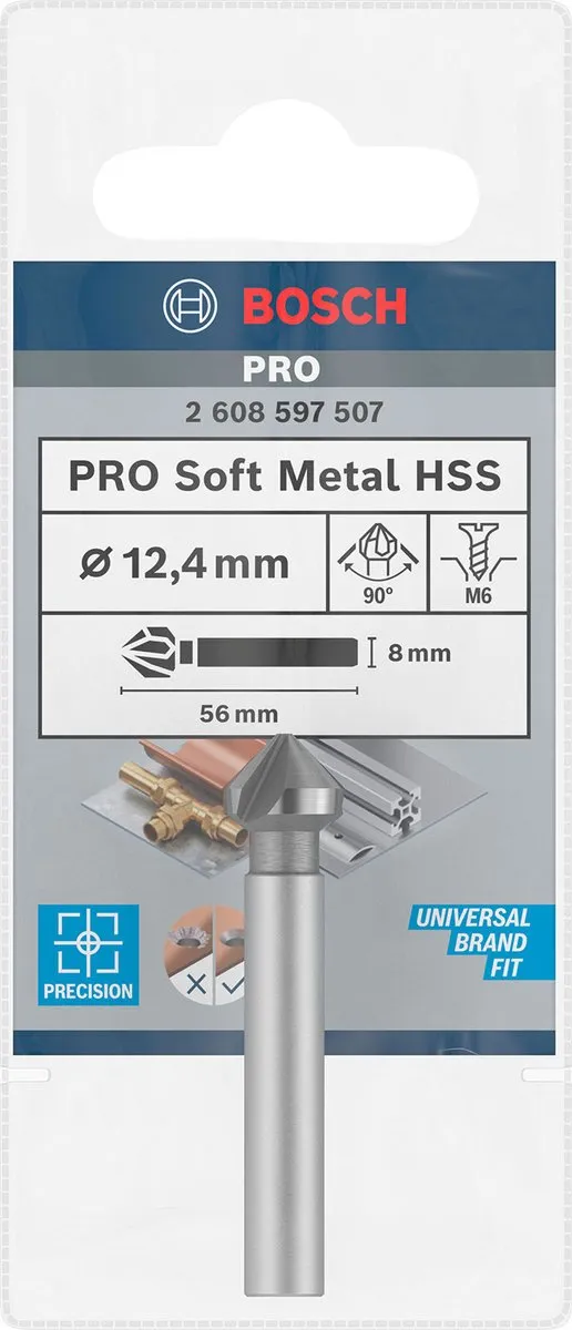 Bosch Professional 2608597507 Verzinkboor 12mm - Hout - afbeelding 4 van 6