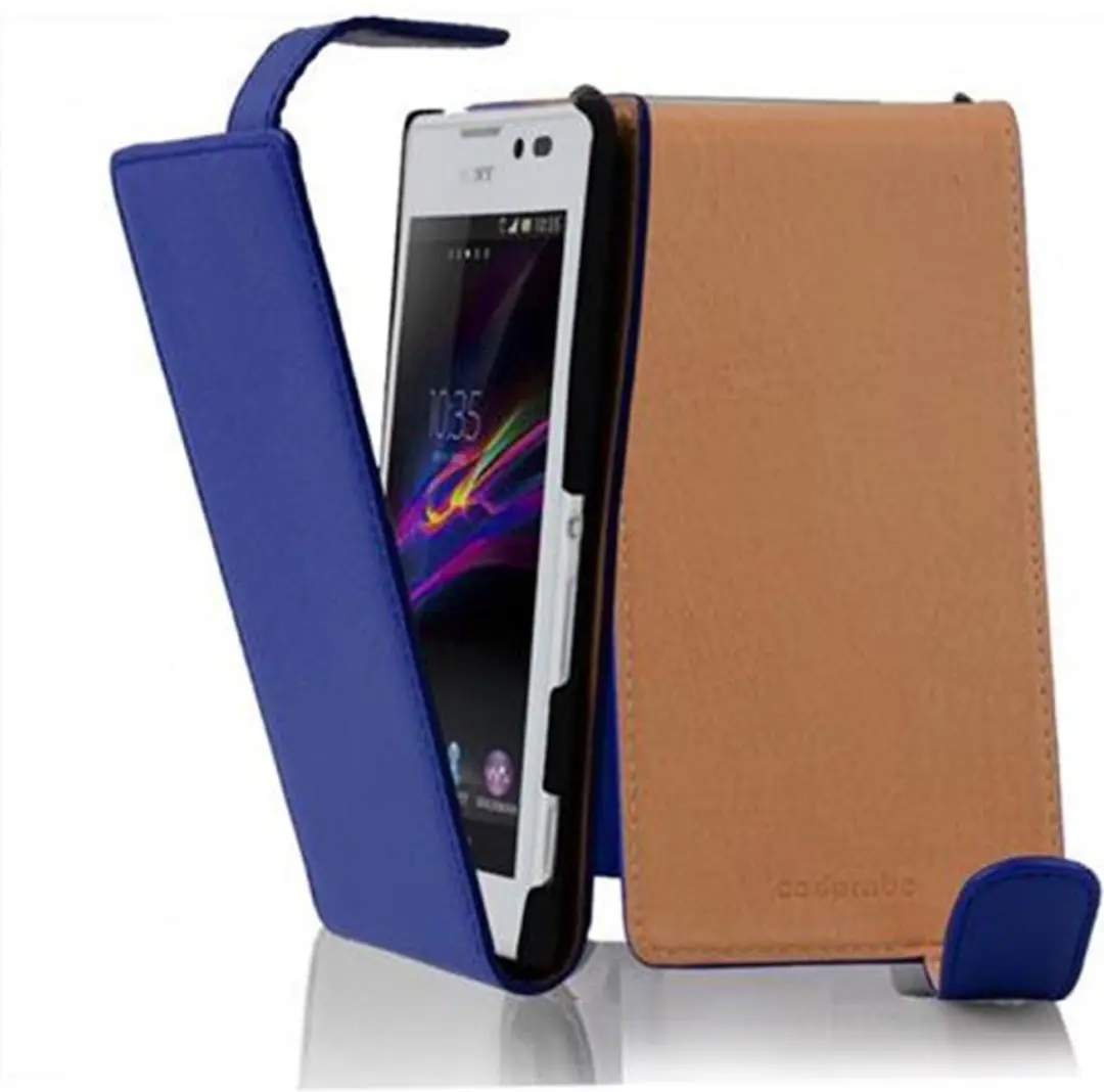 Cadorabo Hoesje geschikt voor Sony Xperia C in KONINGSBLAUW