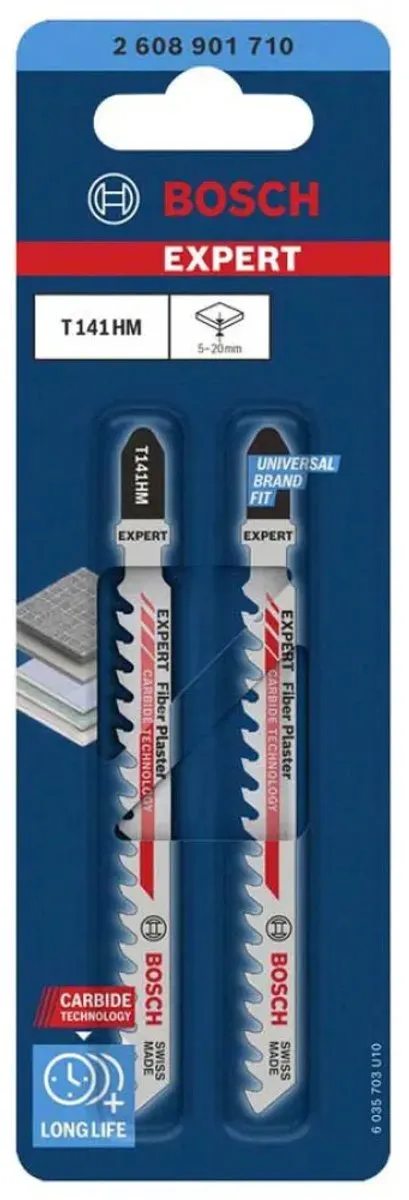 Bosch Professional EXPERT Fibre Gips T141HM Decoupeerzaagblad - Metaal - 2 Stuks