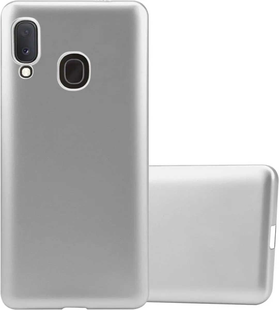 Cadorabo Hoesje geschikt voor Samsung Galaxy A10e / A20e in METALLIC ZILVER